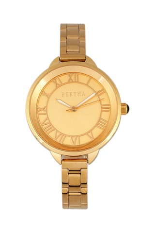 Stalen Quartz Horloge Goudkleurig - Bertha