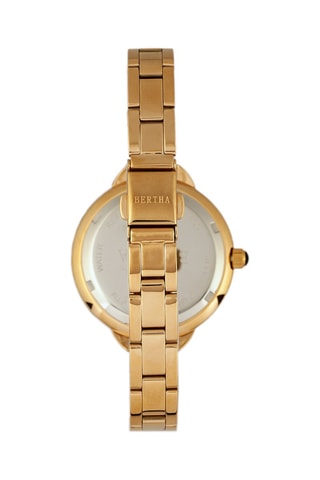 Stalen Quartz Horloge Goudkleurig - Bertha