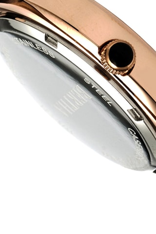 Leren Quartz Horloge Madison Zwart en Goudkleurig