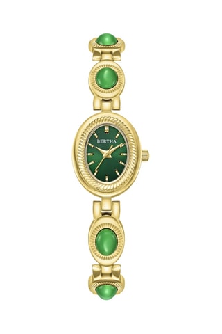 Stalen Quartz Horloge - Geelgoud