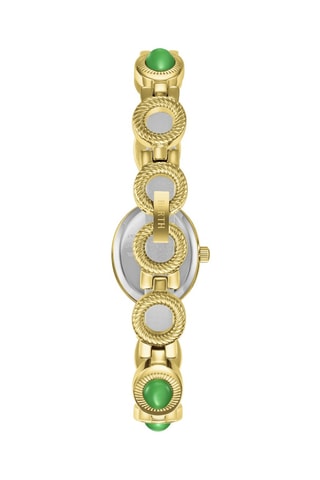 Stalen Quartz Horloge - Geelgoud