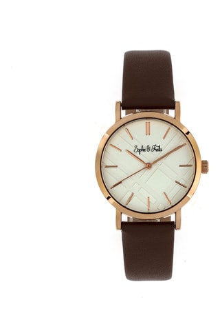Leren Quartz Horloge - Goudkleurig en Zwart