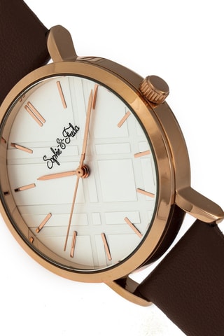 Leren Quartz Horloge - Goudkleurig en Zwart