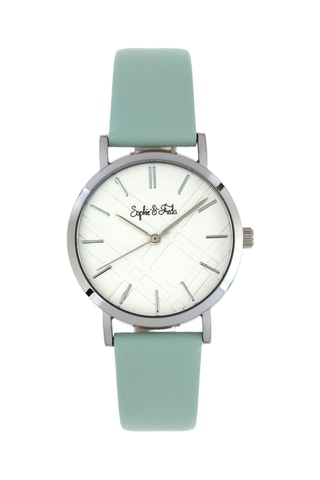 Leren Quartz Horloge - Zilverkleurig en Grijs