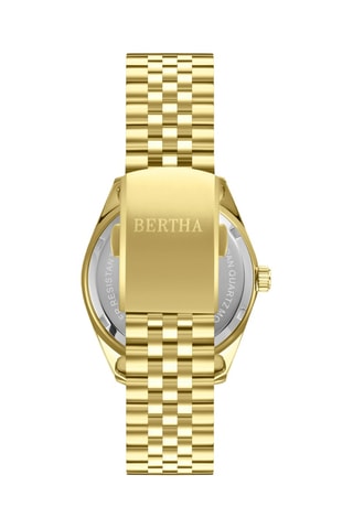 Stalen Quartz Horloge - Geelgoud