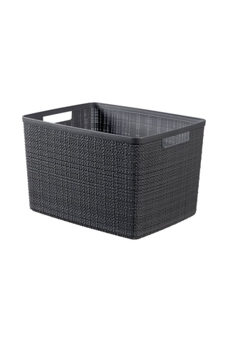 Panière de rangement - 36 x 28 x 23 cm - Anthracite