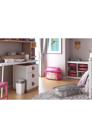 Boîte de rangement à roulettes W Box - 35 l - Anthracite et transparent