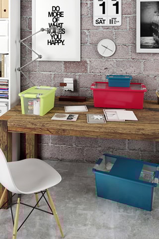 Boîte de rangement Bi Box - 40 l - Bleu pétrole