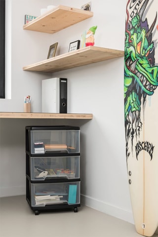 Tour de rangement à roulettes - 37,1 x 38,9 x 67 cm - Noir