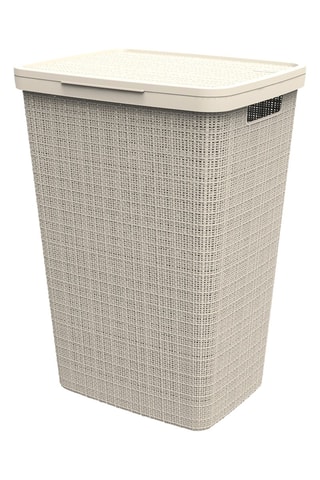 Coffre à linge Jute - 58 l - Beige