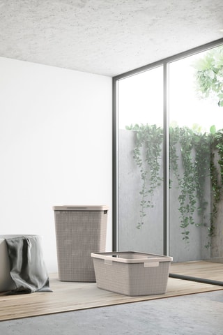 Coffre à linge Jute - 58 l - Beige