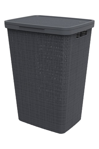 Coffre à linge Jute - 58 l - Gris