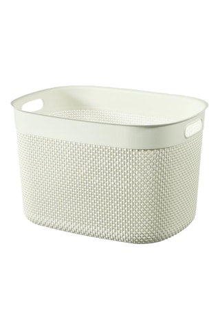 Panier de rangement - 44 x 33 x 27 cm - Blanc