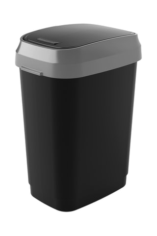 Poubelle - 37 x 26 x 47,5 cm - Noir et gris foncé