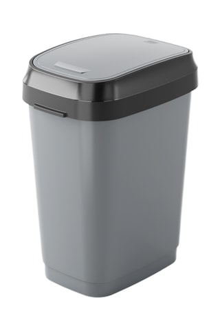Poubelle - 37 x 26 x 47,5 cm - Gris foncé et anthracite
