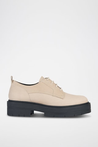 Derbys plateformes en cuir Spherica - Beige