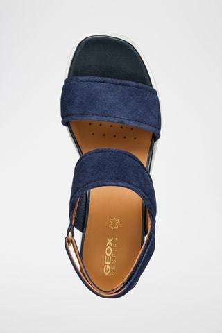 Sandales à talons compensées en nubuck Spherica Ec6 - Bleu