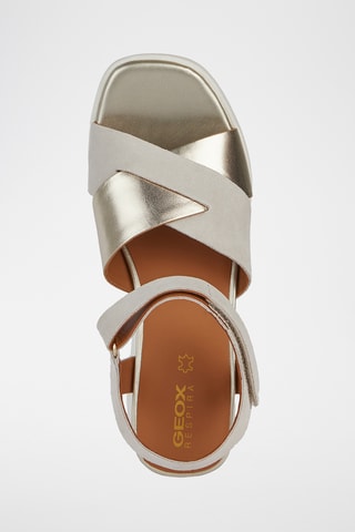 Sandales compensées en cuir Spherica Ec6 - Beige