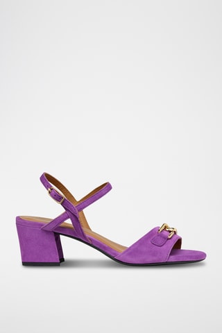 Sandali con tacco in pelle New Eraklia 50  - Viola