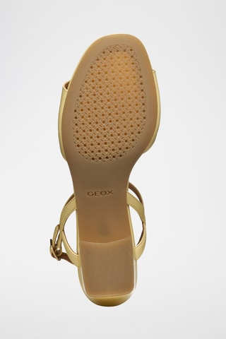 Sandali con tacco in pelle New Eraklia 50  - Giallo