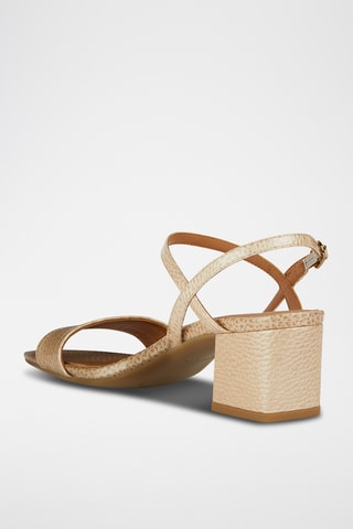Sandali con tacco in pelle New Eraklia 50  - Beige