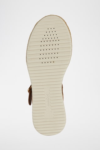 Sandales à talons compensées en cuir Eolie  - Marron