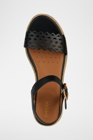 Sandales à talons plateformes en cuir Eolie  - Noir