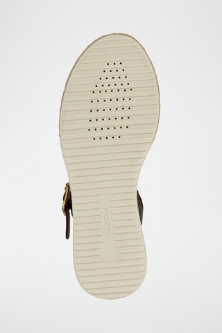 Sandales à talons plateformes en cuir Eolie  - Noir