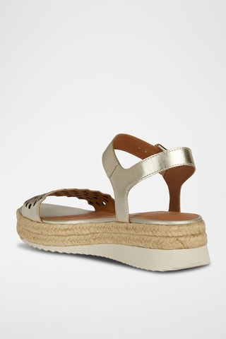 Sandales à talons plateformes en cuir Eolie  - Doré