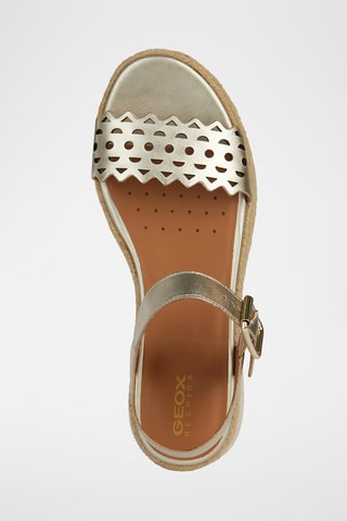 Sandales à talons plateformes en cuir Eolie  - Doré