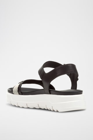 Sandales plateformes en cuir Xan2.1S  - Noir