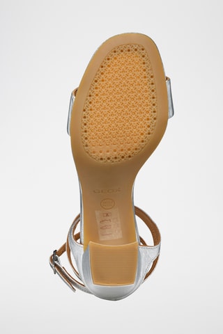 Sandali con tacco in pelle New Eraklia 80 - Argentato