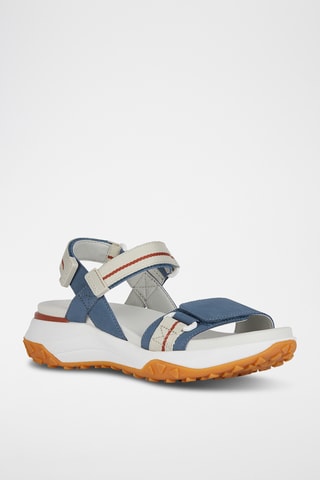 Sandali con tacco in pelle scamosciata Sorapis + Grip  - Blu