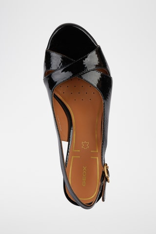 Sandali con tacco platform in pelle Walk Pleasure 85S  - Nero