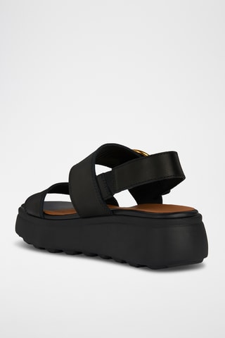 Sandali con tacco platform in pelle Spherica Ec4.1 - Nero