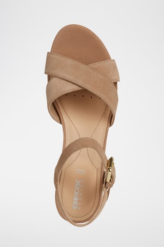 Sandales à talons compensées en nubuck Ischiaorda - Beige