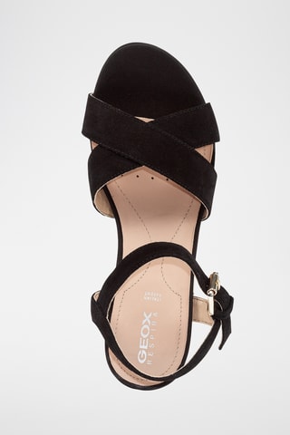 Sandales à talons compensées en nubuck Ischiaorda  - Noir