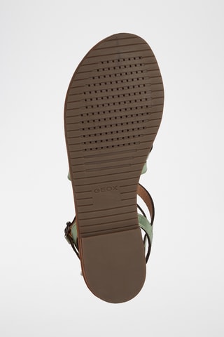 Sandali in pelle Sozy - Verde metallizzato