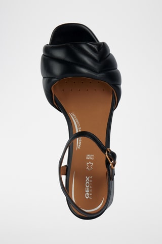 Sandali con tacco in pelle Genziana - Nero