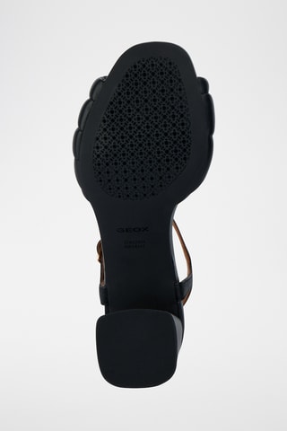 Sandali con tacco in pelle Genziana - Nero