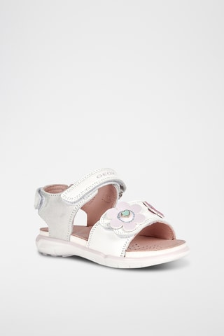 Sandales en cuir Delhi - Blanc