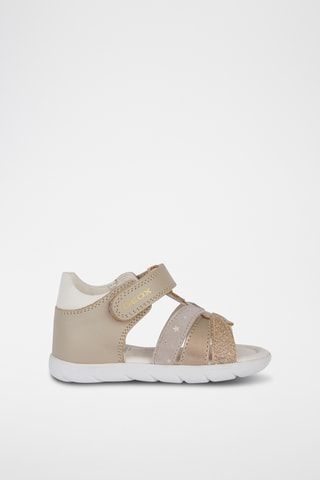 Sandales montantes en cuir Alul  - Beige