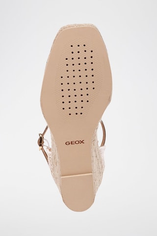 Sandales compensées en cuir Oleandra - Taupe et beige