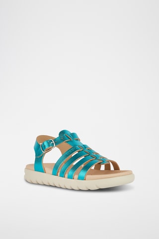 Sandales en cuir  Soleima - Turquoise