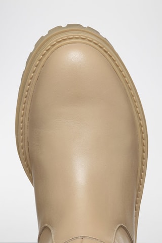 Bottes en cuir nappa Iridea - Beige