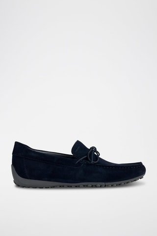 Mocassins en nubuck Snake - Bleu marine