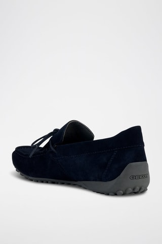 Mocassins en nubuck Snake - Bleu marine