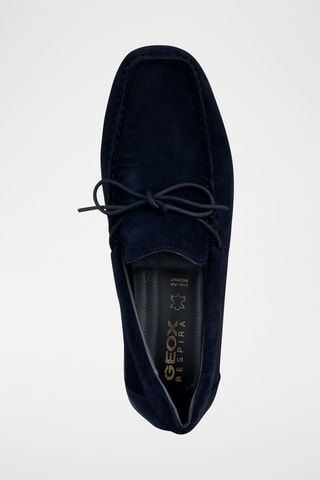 Mocassins en nubuck Snake - Bleu marine