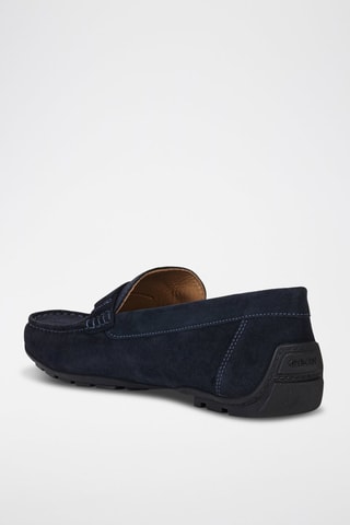 Mocassins en nubuck Moner - Bleu marine