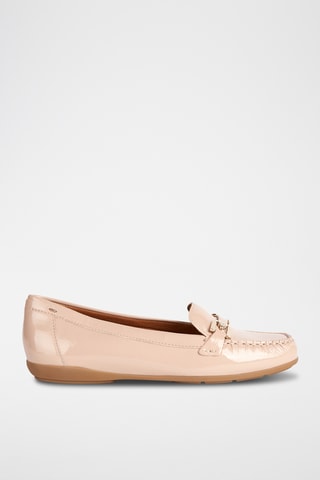 Mocassins vernis en cuir Annytah  - Nude